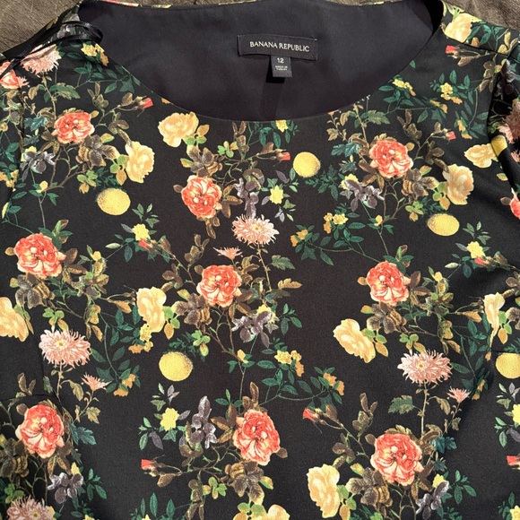Banana Republic Black Lemons and Florals Dress - Picture 3 of 3